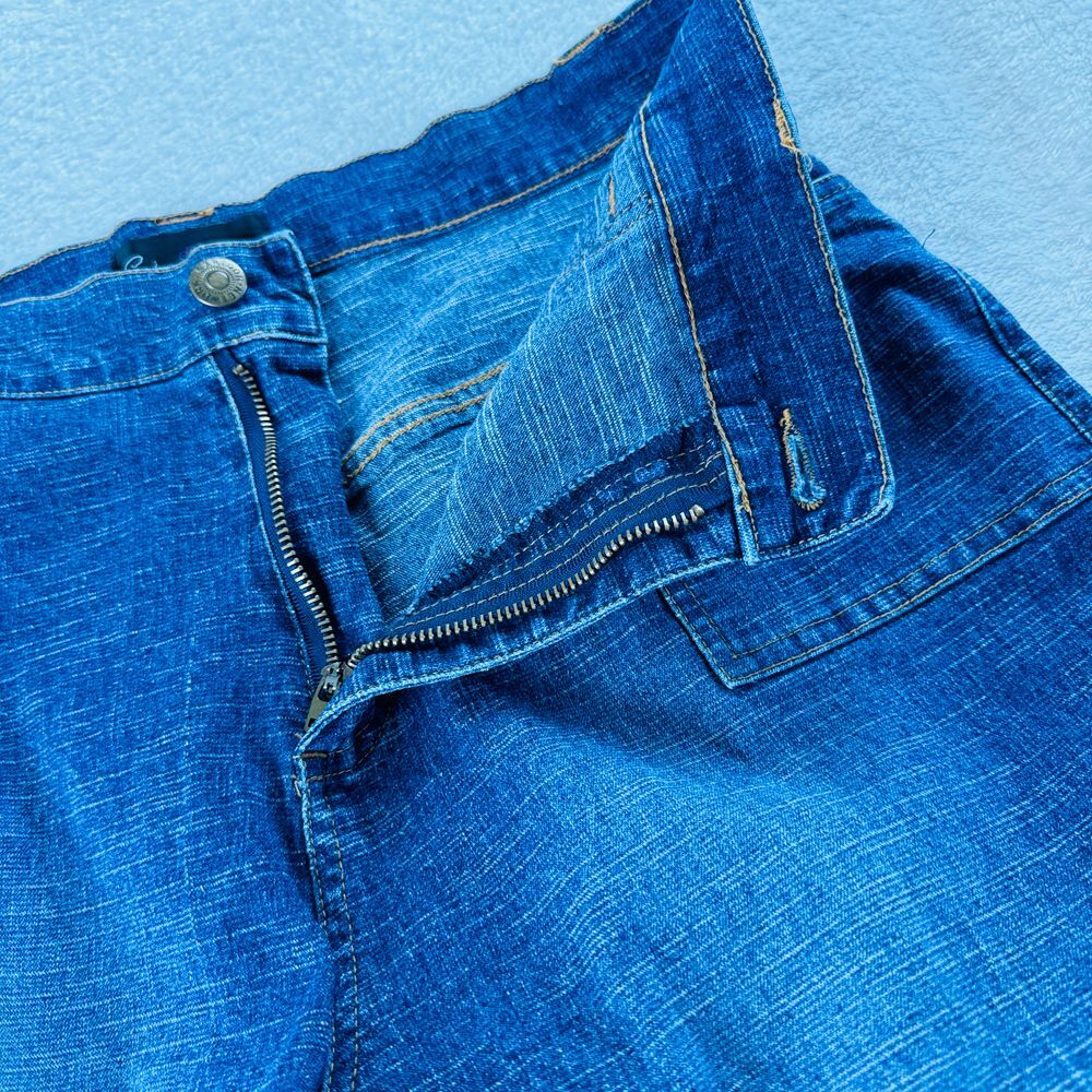 Fashion2Love Cargo Jeans Womens M Fits 10 12 Blue Denim Capri High Rise W30 L16 - Picture 9 of 15